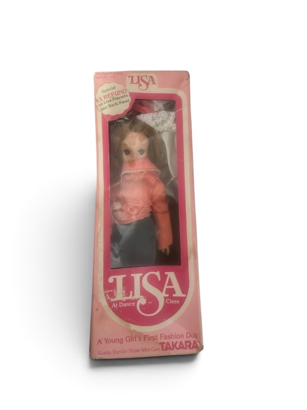 Source Unknown Lisa Doll in Pink Outfit with Blue Skirt